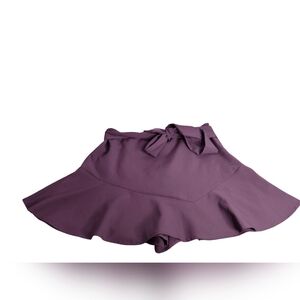 Zara Flouncy Mini Skort Purple tie waist XL